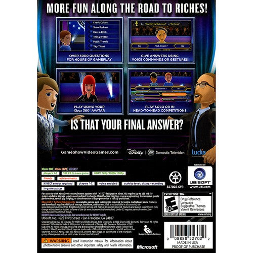 Who Wants to Be a Millionaire: 2012 Edition - Xbox 360
