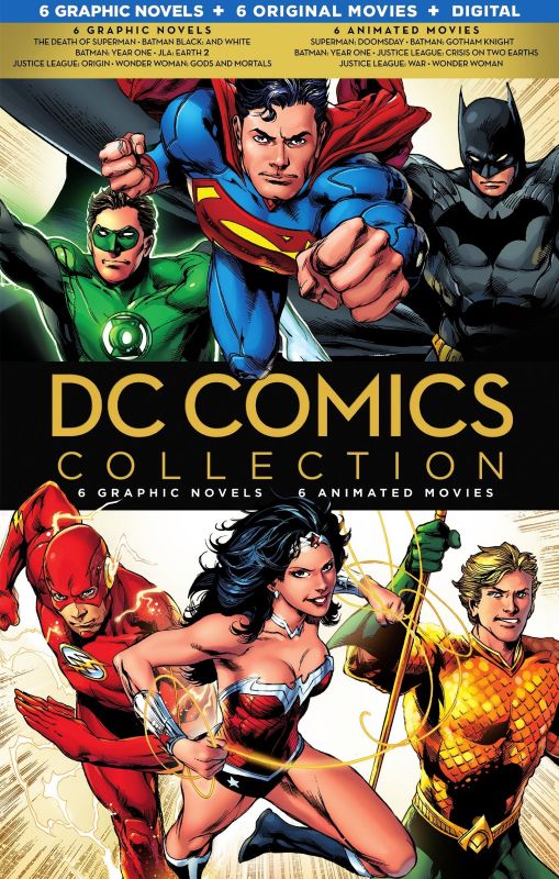 DC Comics Collection: 6 Graphic Novels - 6 Animated Movies [Blu-ray] [6 Discs]