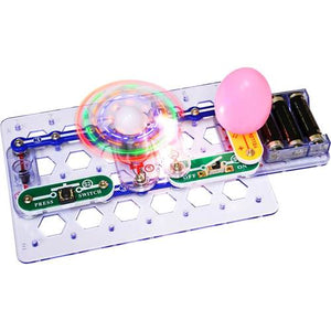 Over 20 electrical and electronic projects; 14 building blocks; battery-powered; ages 5 and up
