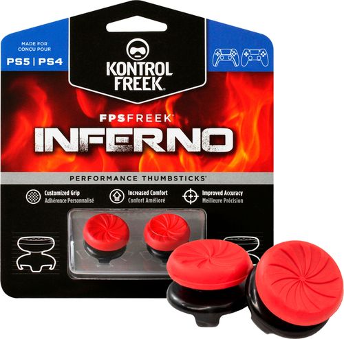 FPS Freek Inferno Performance Thumbsticks are available for PlayStation 5, PlayStation 4, Xbox Series X|S, Xbox One and Nintendo Switch Pro Controllers. (Packaging May Not Reflect Updated Compatibility)