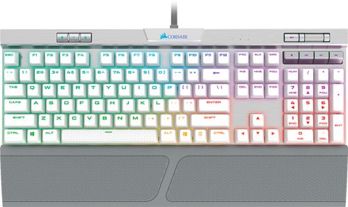 CORSAIR - Gaming K70 RGB MK.2 SE Mechanical Wired CHERRY MX Speed Switch Keyboard with RGB Back Lighting - Silver Anodized Brushed Aluminum
