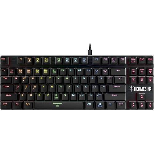 Compatible with PCUSB connectivity87 keysButton functions: multimedia, programmable, macros buttons, keys lock, and moreBacklit keysGamdias switches