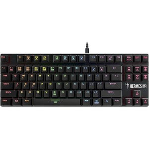 Compatible with PCUSB connectivity87 keysButton functions: multimedia, programmable, macros buttons, keys lock, and moreBacklit keysGamdias switches