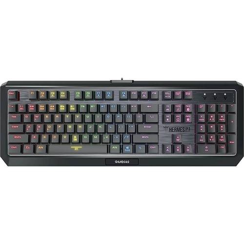 Compatible with PCUSB connectivityButton functions: multimedia, programmable, macros buttons, keys lock, and moreBacklit keysGamdias Brown switchesBuilt-in numeric keypad