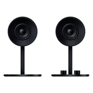 Compatible with most audio devices with a 3.5mm output; bass reflex; 3' full-range driver; AC power adapter and 3.5mm to 3.5mm cable included