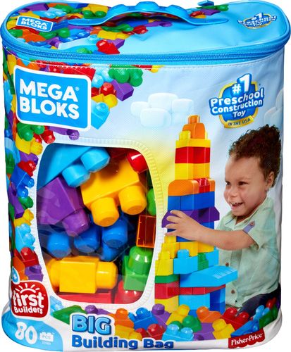 Lets your child build Big Building Bag; 80 pieces; learning; suitable for ages 1 to 5
