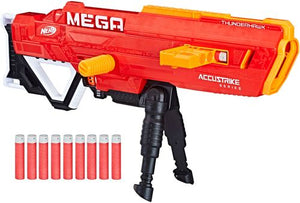 Great accuracy; stabilize shots with folding bipod; 10 Mega AccuStrike darts; suitable for children aged 8 and older