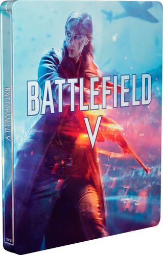 Holds one Blu-ray disc; also compatible with DVDs and CDs; steel material; Battlefield V art