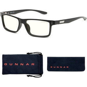 GUNNAR Blue Light Reading Glasses; Vertex, Onyx, Clear Tint, Pwr +2.00; Onyx Frame/Clear Lens