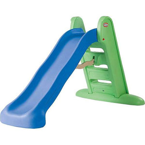 5' long slide sized especially for young kids; gentle slope and easy-to-climb steps; wide base and locking support arm; 50-lb. weight capacity; suitable for children aged 2 to 6