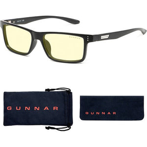 GUNNAR Gaming Glasses; VERTEX; Frame Color: Onyx; Lens Color: Amber