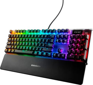 Compatible with Game console, PC and MacUSB connectivityBacklit keysOmniPoint Adjustable switchesBuilt-in numeric keypadBuilt-in displayPalm rest