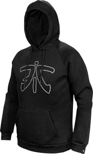 Ultrasoft brushed-fleece hoodie; made of cotton and polyester; reflective Fnatic logos; full kanga pocket