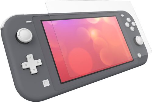 Designed for use with Nintendo Switch Lite consoles; tempered glass construction; touch-sensitive design; reinforced edges