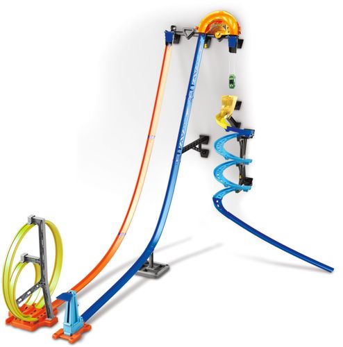 3 configurations; wall bracket car storage; 50' height; secures against wall; suitable for children ages 6 and up