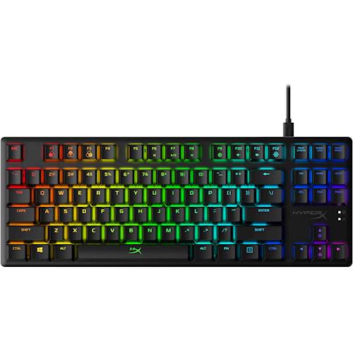 HyperX - Alloy Origins Core Wired TKL Mechanical Red Switch Keyboard with RGB Back Lighting - Black