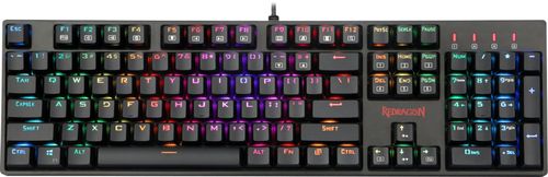 Compatible with PCUSB connectivity104 keysBacklit keysOutemu Red switchesBuilt-in numeric keypad