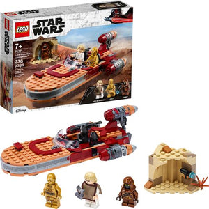 Use your imagination to build landspeeder; 3 minifigures included; 236 pieces; suitable for children ages 7 and up