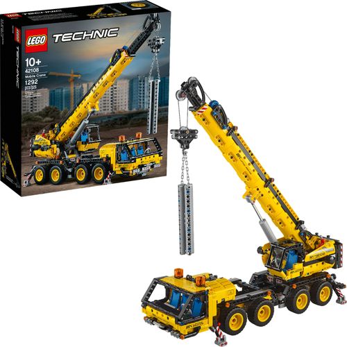 Learn advanced elements of engineering, and build mobile crane replica; 1292 pieces; authentic details; suitable for ages 10 and up