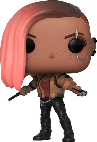 Cyberpunk 2077, V-Female, as a stylized POP vinyl from Funko! Figure stands 3 3/4 inches and comes in a window display box.