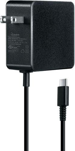 Replacement 39W Type C AC Adapter For Nintendo Switch & Switch Lite designed to charge on the go or to be used at home for the TV Dock power