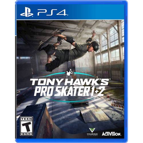 Skate as legendary Tony Hawk; era-defining soundtrack; trick combos; single and 2-player local game modes; create-a-park and create-a-skater features; online sessions
