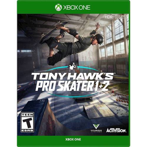 Skate as legendary Tony Hawk; era-defining soundtrack; trick combos; single and 2-player local game modes; create-a-park and create-a-skater features; online sessions