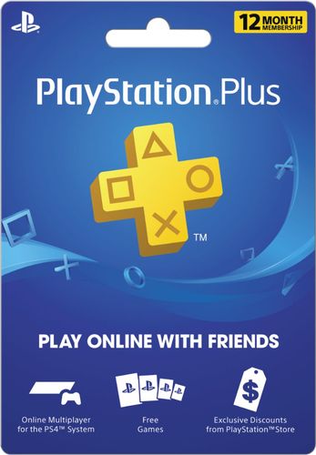 Compatible with PS4, PS3, and PS Vita systems; redeemed for PlayStation Plus premium membership; 12-month subscription; $59.99 value
