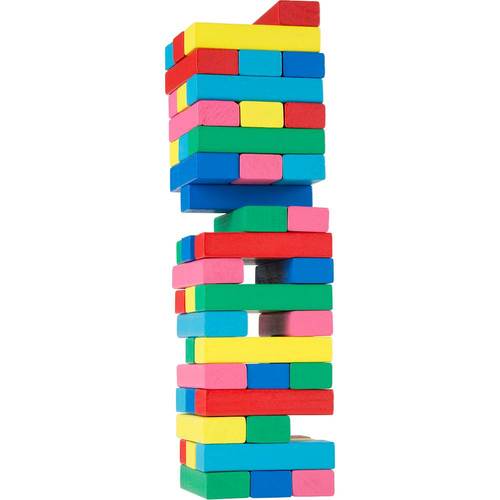 The Classic Wooden Blocks Stacking Game Hey! Play! is the perfect family game that can be played anywhere.  With 48 different colored blocks and a convenient carrying case, the different types of games that can be played are endless.