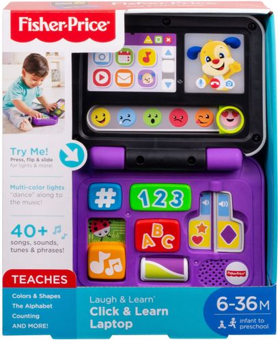 ​Keep your baby’s little hands (and mind) busy as can be with this interactive toy laptop that introduces colors, shapes, the alphabet, and more!