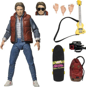NECA is thrilled to present the Ultimate Marty McFly from Back To The Future featuring the official licensed likeness of Michael J. Fox. Sporting clothing