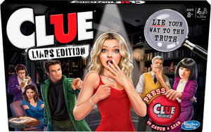 Sometimes you have to lie to get to the truth in the Clue Liars Edition board game in which players use Investigation cards (there are 6 Lie cards and 6 Truth cards) to help them figure out who killed Mr. Boddy in the mansion.