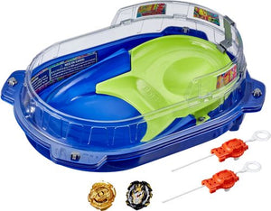 Drop in to victory with Beyblade Burst Rise Hypersphere tech! Hypersphere Vortex Climb customizable Beystadium consists of 4 sections specially designed for exciting Beyblade Burst battles. Climb up the ramp to speed up your attack in the Battle Axis, then drop in from the top level for head-to-head collisions.