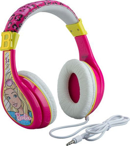 eKids Barbie Wired Over the Ear Headphones with kid friendly sound levels and adjustable headband