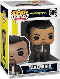 From Cyberpunk 2077, Takemura, as a stylized POP vinyl from Funko! Figure stands 3 3/4 inches and comes in a window display box.