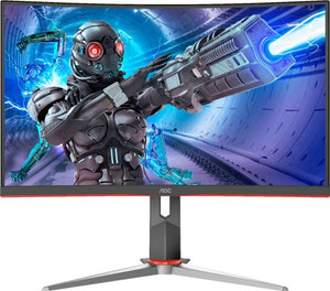 Level up your gameplay with the AOC C24G2 24' class (23.6' viewable) curved gaming monitor with premium performance features that deliver ultra-smooth gaming experience. Displaying up to Full HD resolution at a 165Hz refresh rate and 1ms response time, it is the ideal weapon of choice for elite gamers and e-sports players.