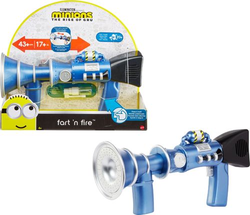 Minions Fart 'N Fire Supersize Blaster with 20 Plus Fart Sounbds and Realistic Mist for kids 4 years and older.