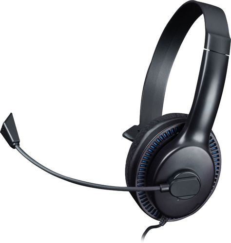 Insignia™ - Wired Chat Headset for Playstation 5 & Playstation 4 - Black/Blue