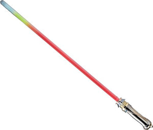 Includes: Lightsaber, stand, and instructions.Ages 14 and up.WARNING: This toy produces flashes that may trigger epilepsy in sensitized individuals.X3 1.5V AA / LR6 ALKALINE BATTERIES REQUIRED. NOT INCLUDED.