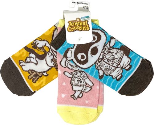 Bring home a fun accessory with these Animal Crossing socks. This 3pk of ankle socks is perfect for video game fans of all ages and an easy way to bring your favorite characters with you!