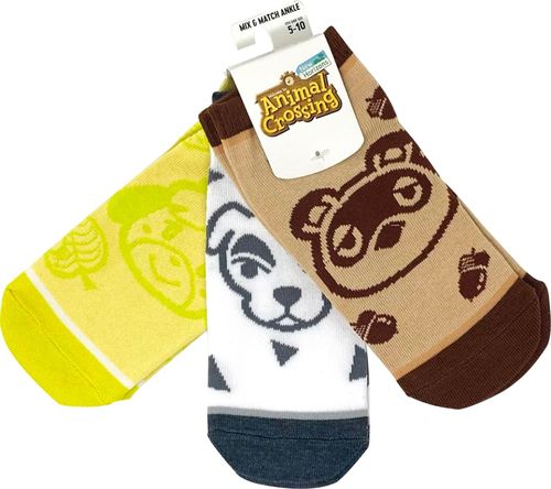 Bring home a fun accessory with these Animal Crossing socks. This 3pk of ankle socks is perfect for video game fans of all ages and an easy way to bring your favorite characters with you!