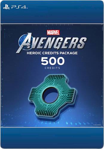 Compatible with Marvel's Avengers on Sony PlayStation 4 gaming console; redeemable for in-game 500 credits; $4.99 value