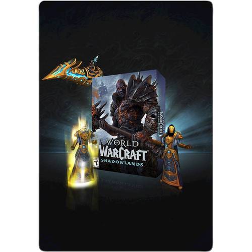 World of Warcraft: Shadowlands; Heroic edition; explore Azeroth's afterlife; journey through hidden realms of wonders and horrors; align yourself with 1 of Shadowlands' 4 covenants; storm Eternal prison; World of Warcraft: Battle for Azeroth game required