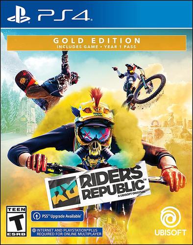 Pre-order now to get the Bunny Pack! Includes custom bunny outfit and snowboard graphic.  Get more out of your ride with the Riders Republic™ Gold Edition, including the game and Year 1 Pass. Grab your bike, skis, snowboard, or wingsuit and explore an open world sports paradise where the rules are yours to make—or break.