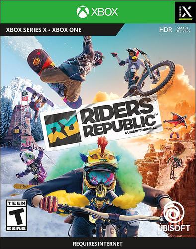 Pre-order now to get the Bunny Pack! Includes custom bunny outfit and snowboard graphic.  Jump into the Riders Republic™ massive multiplayer playground! Bike, ski, snowboard, or wingsuit across an open world sports paradise. Race in mass start events, develop your rider’s career, or kick back with friends and free roam the parks.