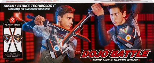 Dojo Battle Electronic Battling Game with Smart Strike Technology Swords and Chest Pieces.Dojo Battle is the action-packed electronic battling game that lets you fight like a hi-tech ninja!