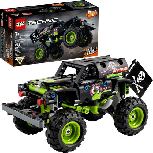 A cool challenge for young monster truck fans, combining 2 models in 1 with a Monster Jam® Grave Digger® truck that rebuilds into an off-road buggy.