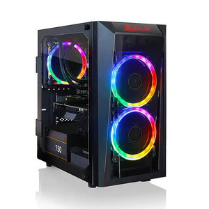 Windows 10 Home 64-bitNVIDIA GeForce RTX 3070 8GB dedicated graphicsTechnical details: Intel Core i5 10400 processor; 16GB memory; 240GB solid-state drive; 2TB hard driveSpecial features: Liquid-Cooled; RGB Fans; G-SYNC compatible; Multiple Monitor Support; Oculus ready; built-in wireless networking; Bluetooth; HDMI output