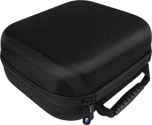 Compatible Oculus Quest 2 and Oculus Go VR headsets; durable EVA nylon exterior; dense foam interior; built-in carry handle; protects lenses from scratches; reduces vibration and movement within case; comes with accessory bag