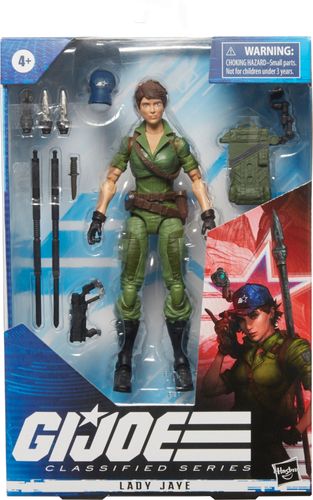 Includes: G.I. Joe Classified Series Lady Jaye action figure and 8 accessories. Figure scale: 6 inches Ages 4 and up Warning: Choking Hazard - Small parts. Not for children under 3 years.